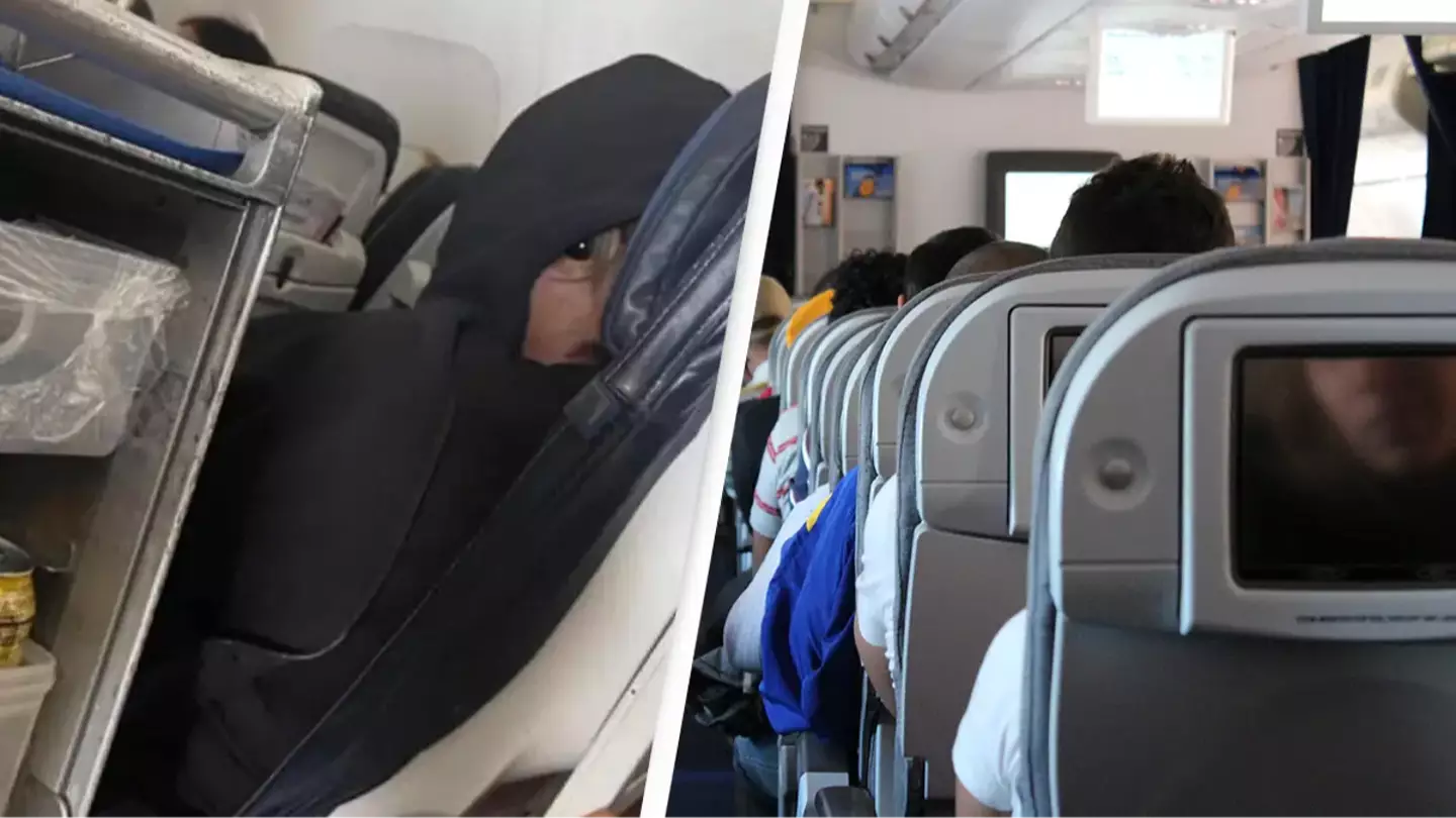 Passenger’s incredibly creepy picture on plane has people freaking out before they figure out what it actually is
