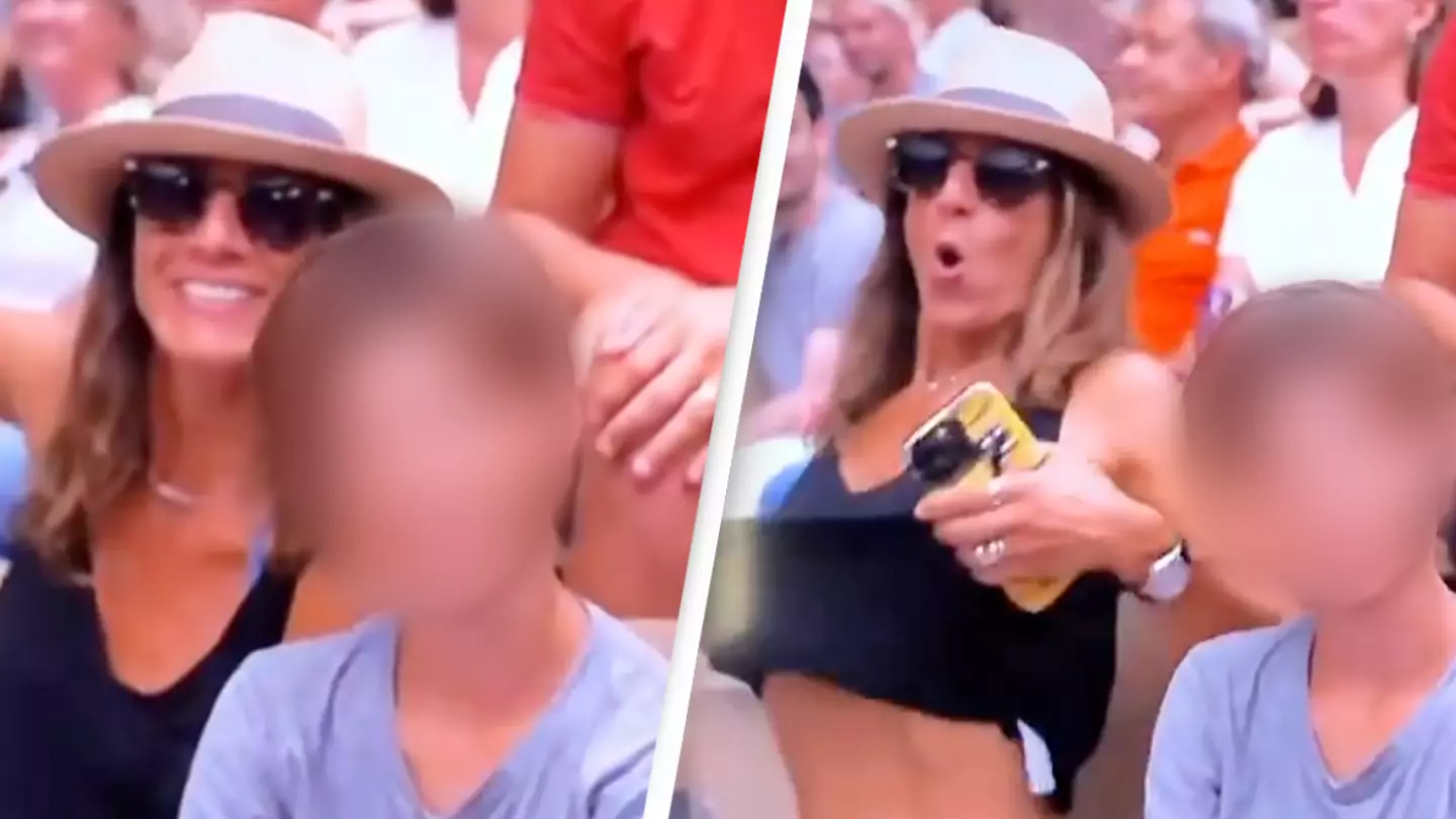 Olympics viewers floored after woman flashes at the camera during tennis match
