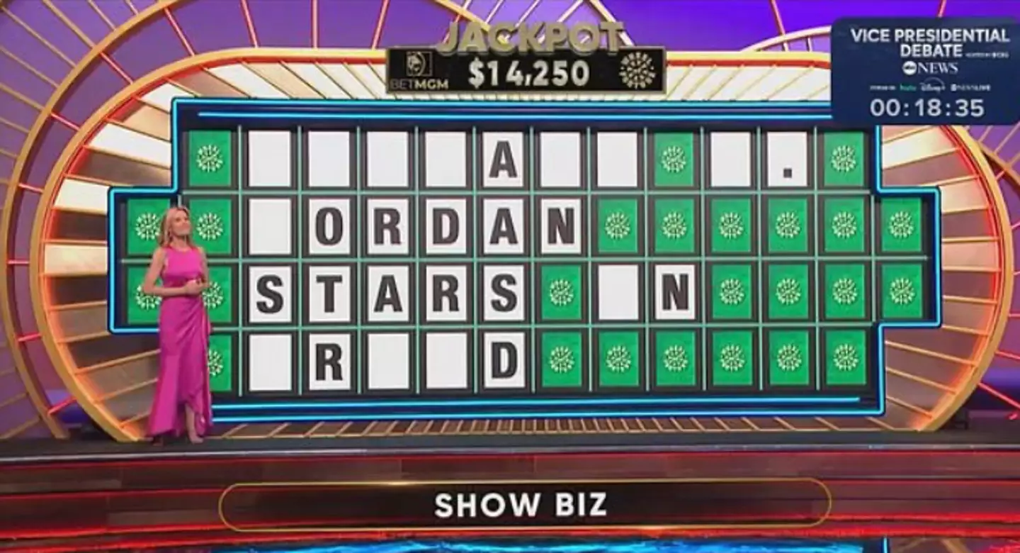 The board on Wheel of Fortune (ABC)