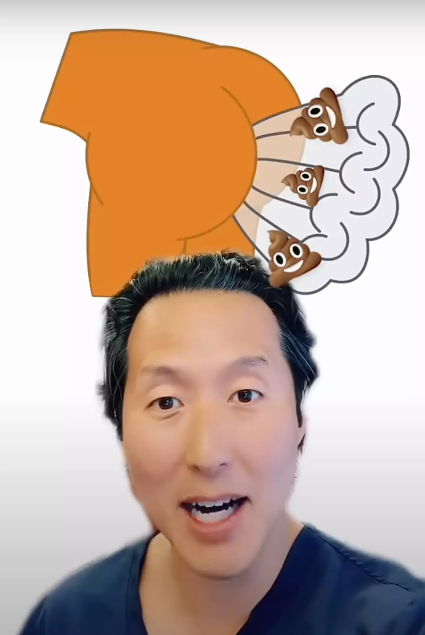 You always fart out tiny particles of poop, as illustrated above. (TikTok/@doctoryoun)