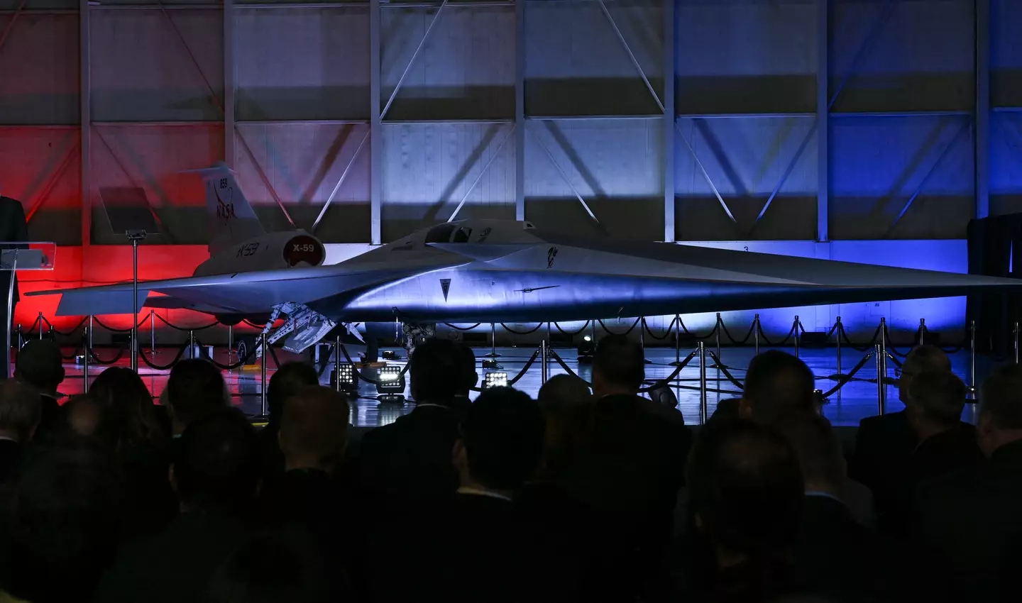 The X-59 was unveiled by NASA and Lockheed Martin.