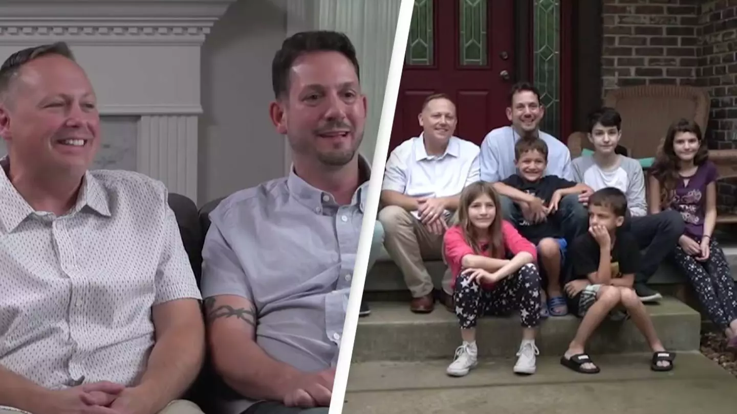 6 siblings separated in foster care are finally reunited as 2 dads adopt them all