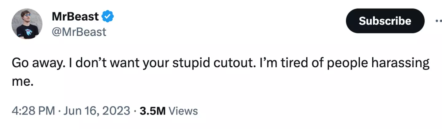 MrBeast was quick to shut down Favara.