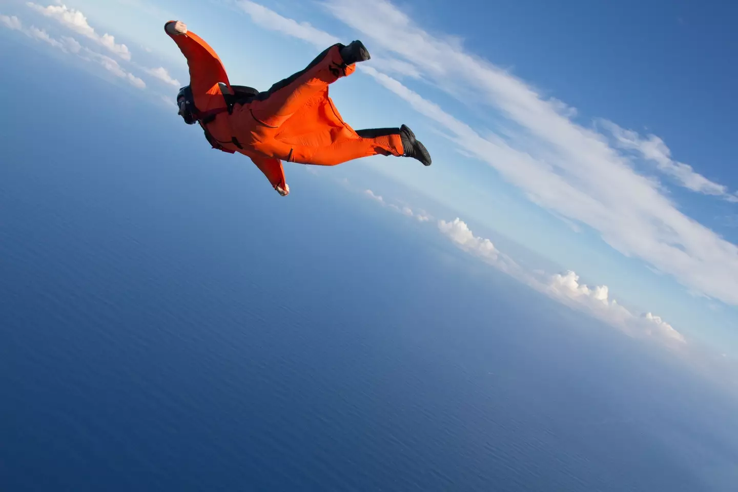 Nicolas Galy (not pictured) was wearing a wingsuit when he jumped from the aircraft.