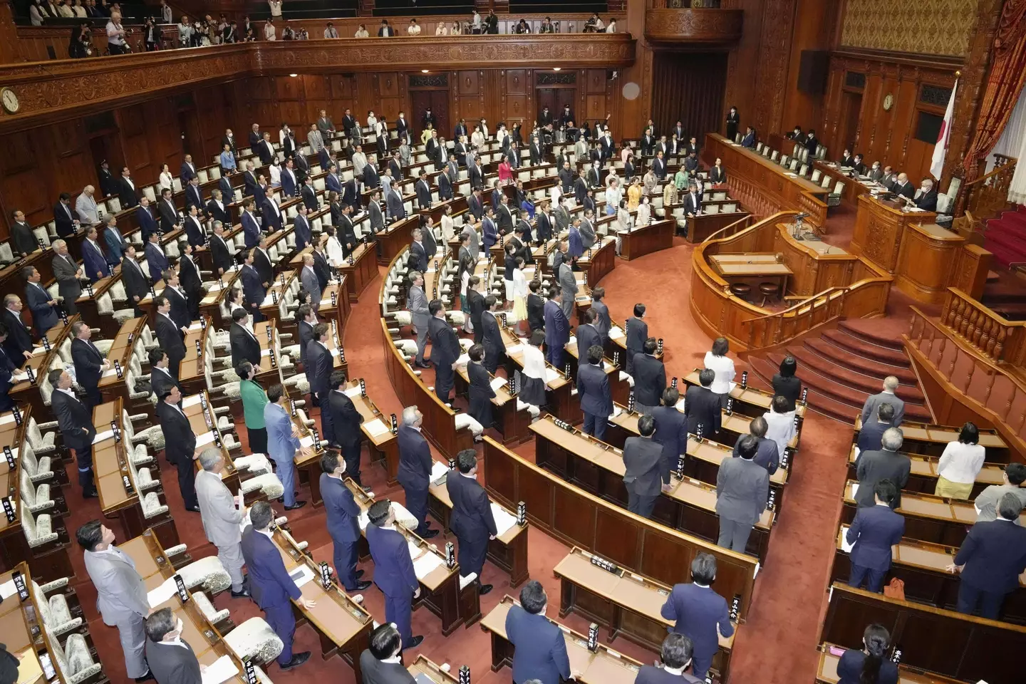 The Japanese parliament voting to raise the age of consent.