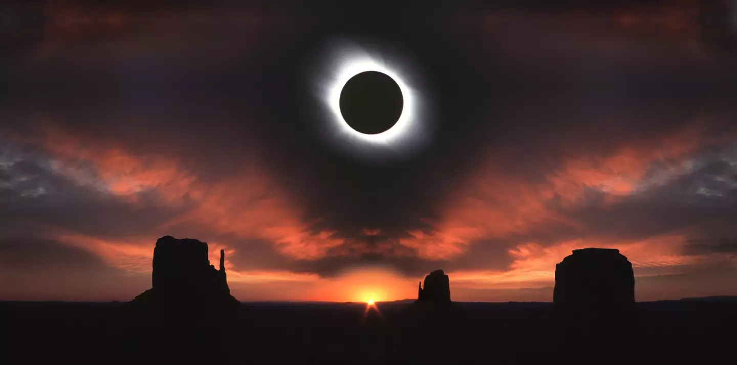 El eclipse solar ocurrió a principios de esta semana.  (Imágenes falsas)