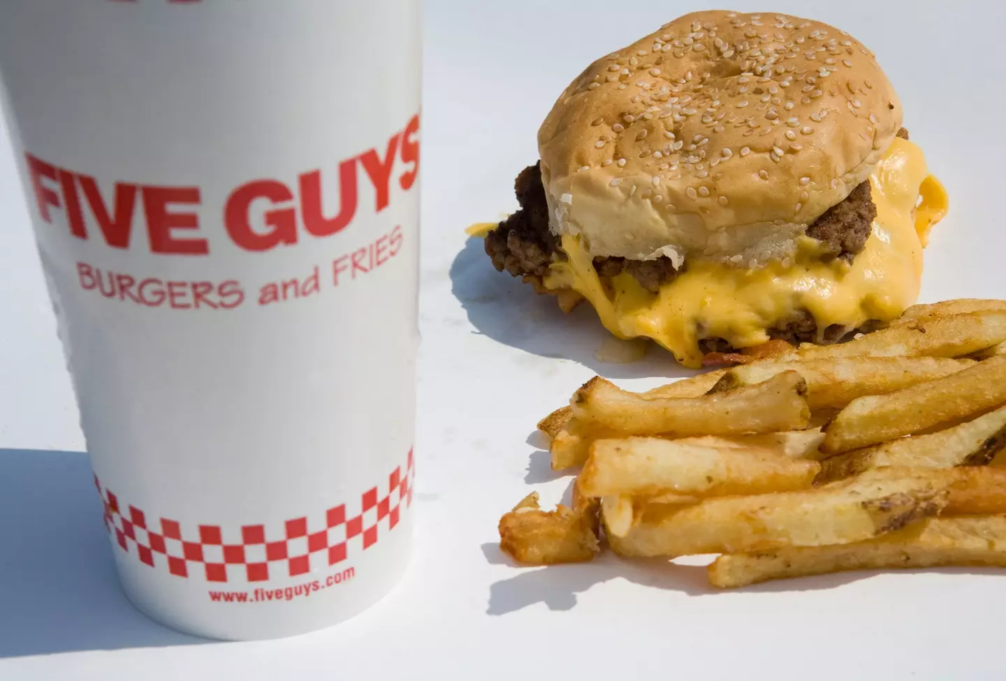 Five Guys allows you to make your burger the way you want.