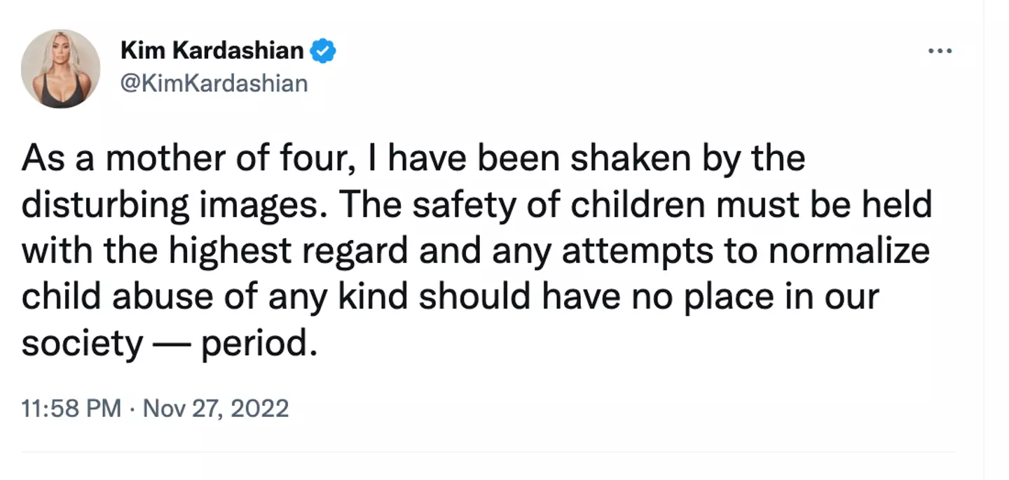 Kardashian strongly condemned the campaign.