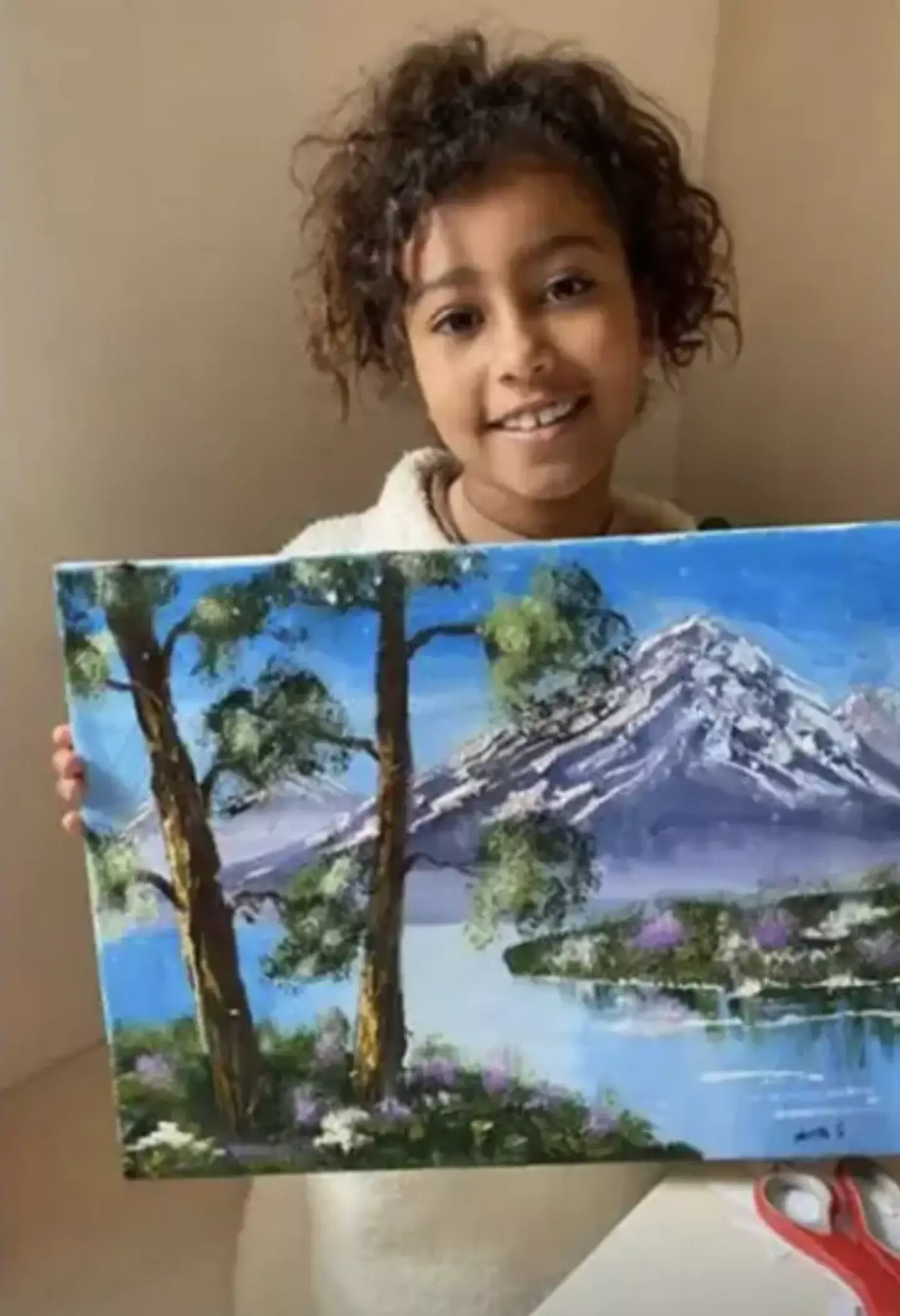 North has been attending an oil painting class.