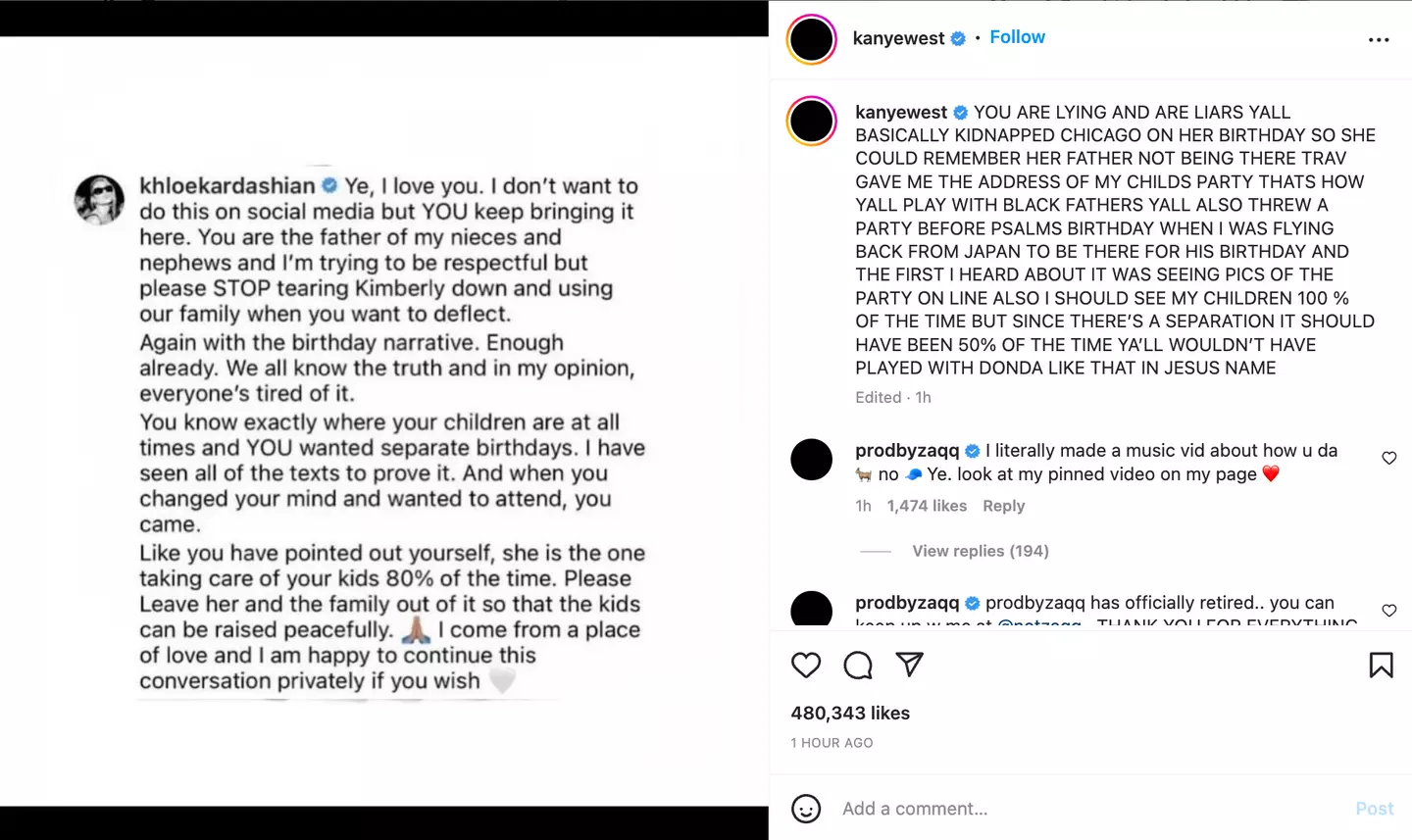 Kanye is not a happy bunny.