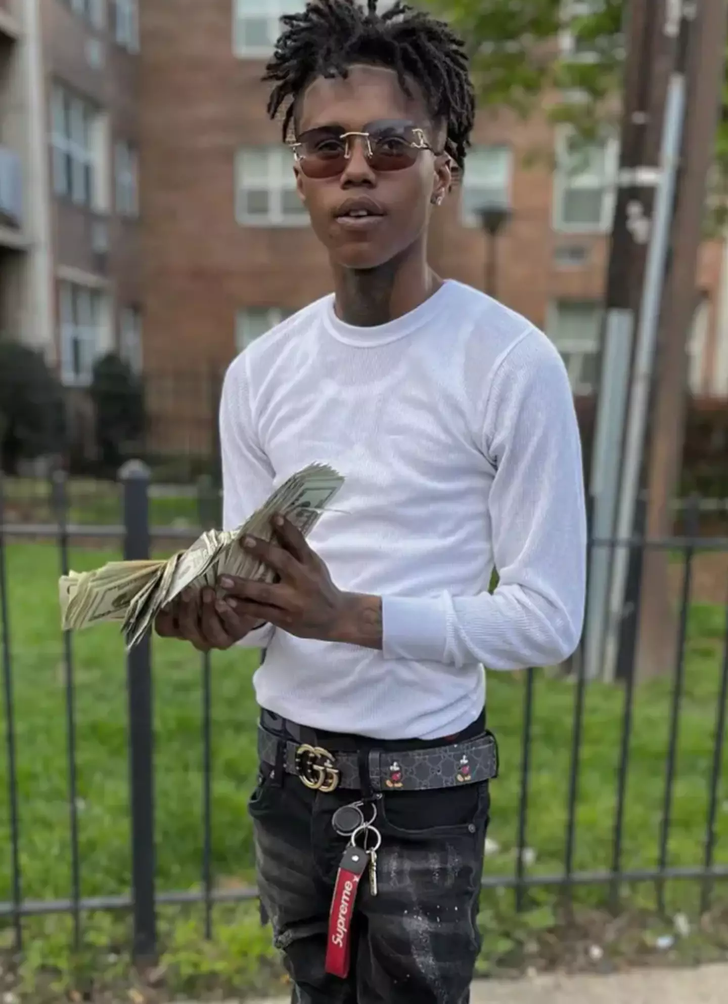 23 Rackz, 16, has been shot dead while filming a music video in Washington, DC.
