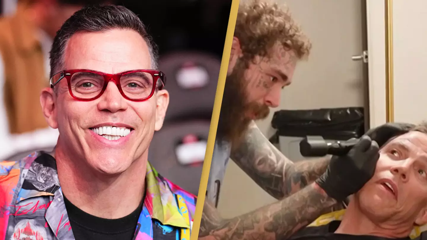 Steve-O has first face tattoo inked by Post Malone and it's a bold choice