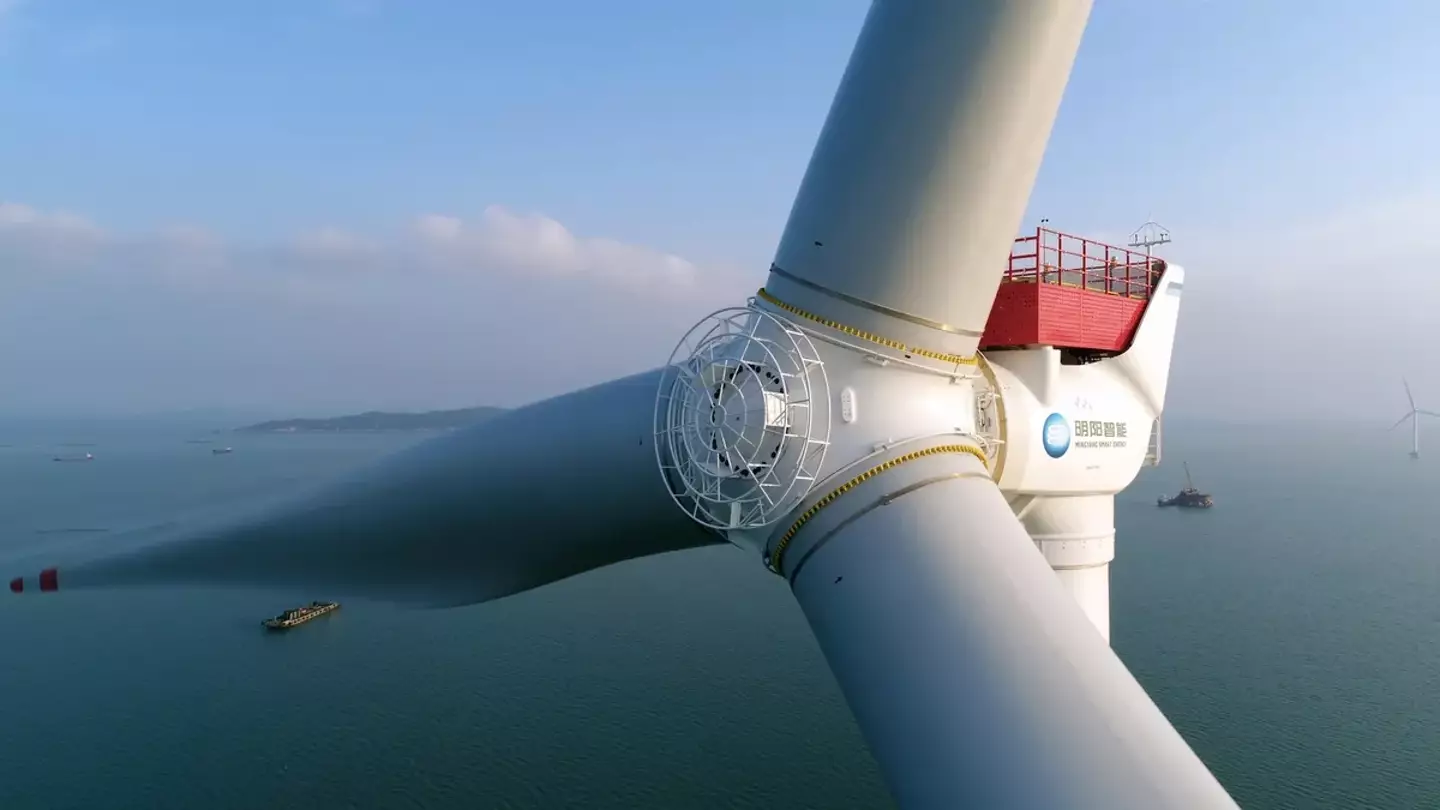 The new turbine was installed at an offshore wind farm in China.