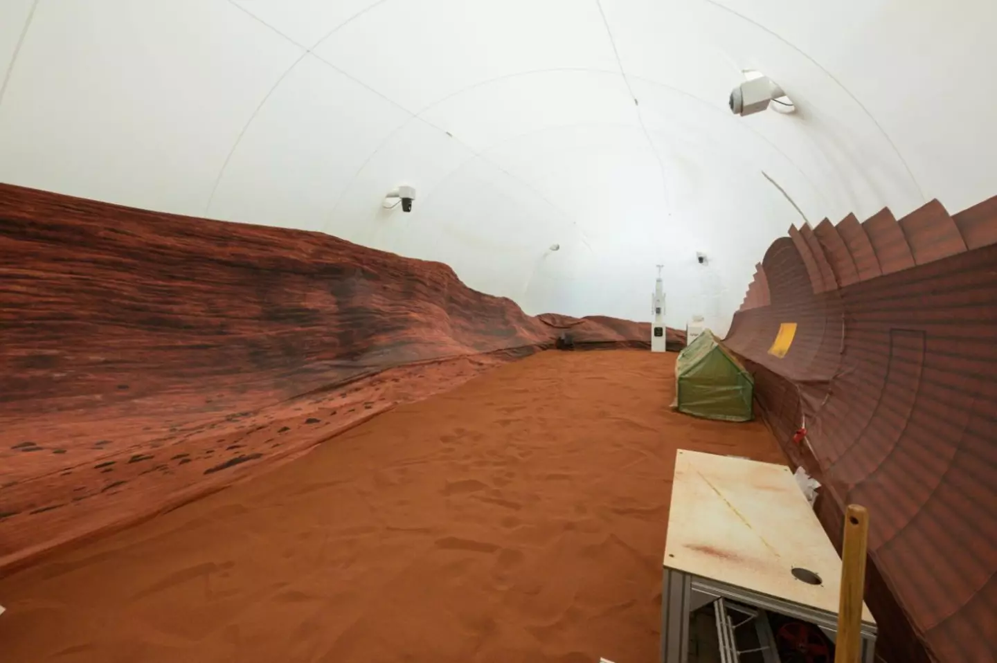 Part of NASA's fake Mars base.