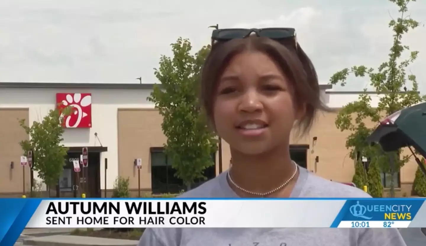 Autumn Wiliams was sent home from work.