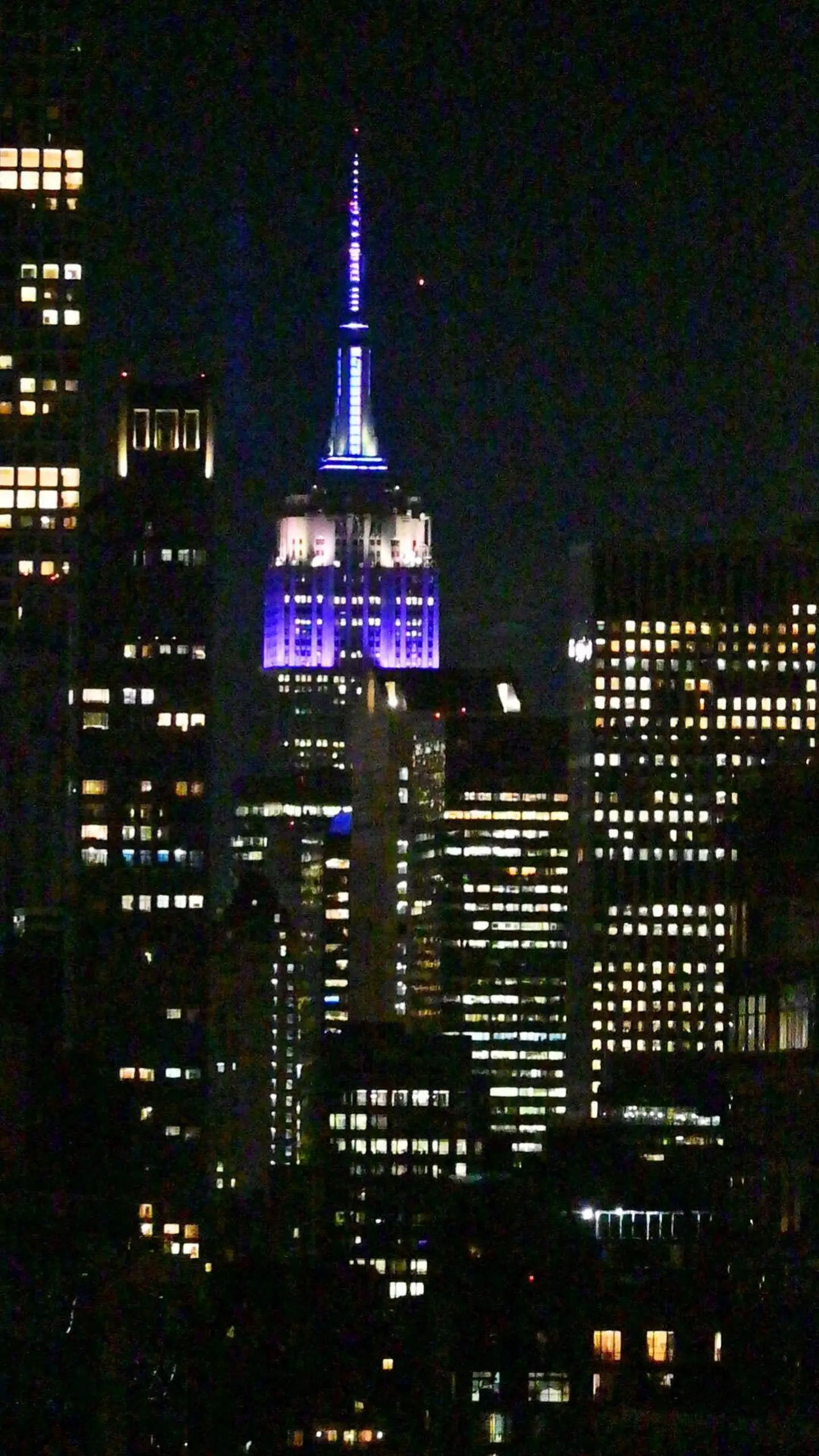 The Empire State building was lit up to pay tribute to the Queen.