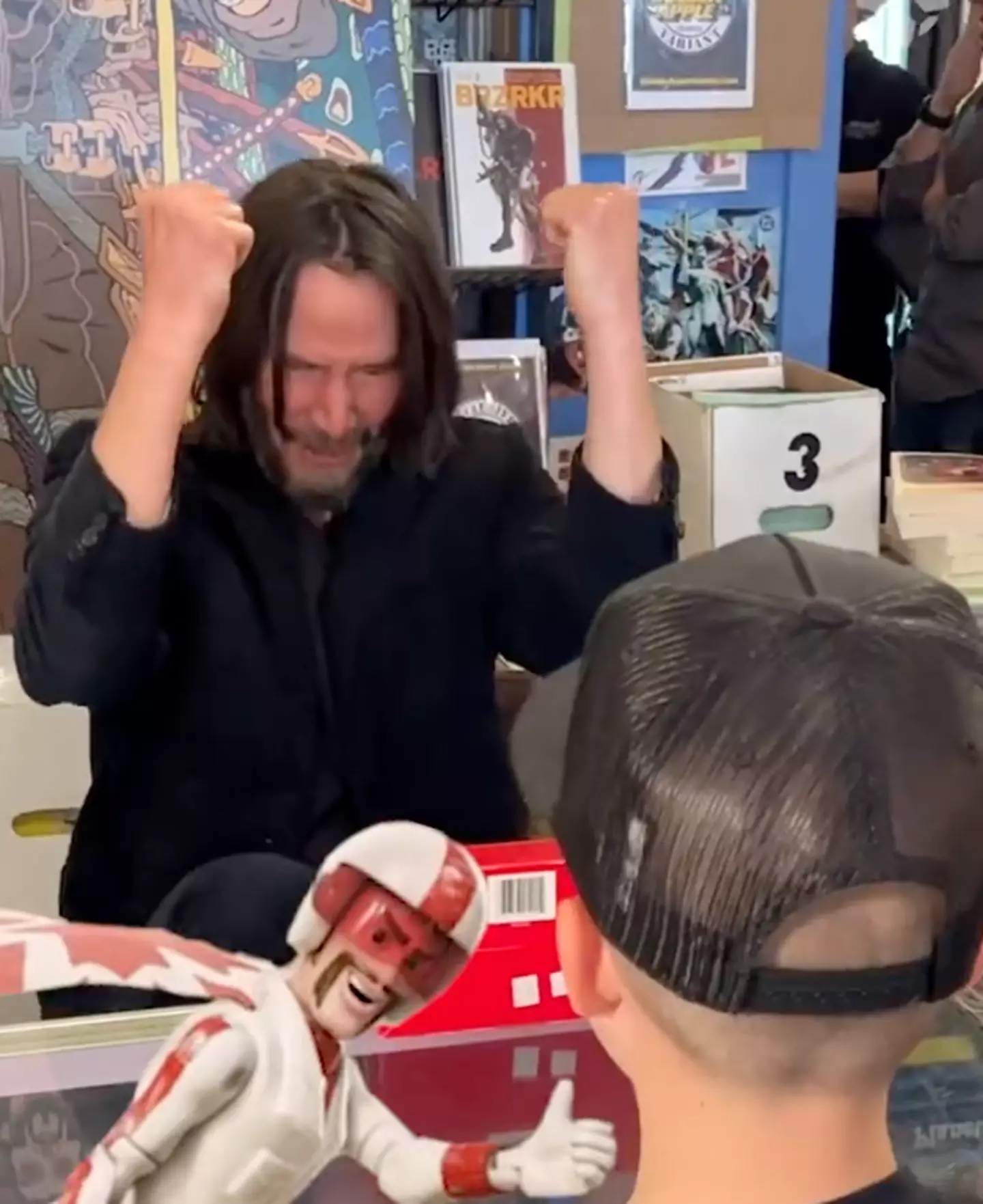 Reeves even treated the fan to an impression of Duke Caboom.