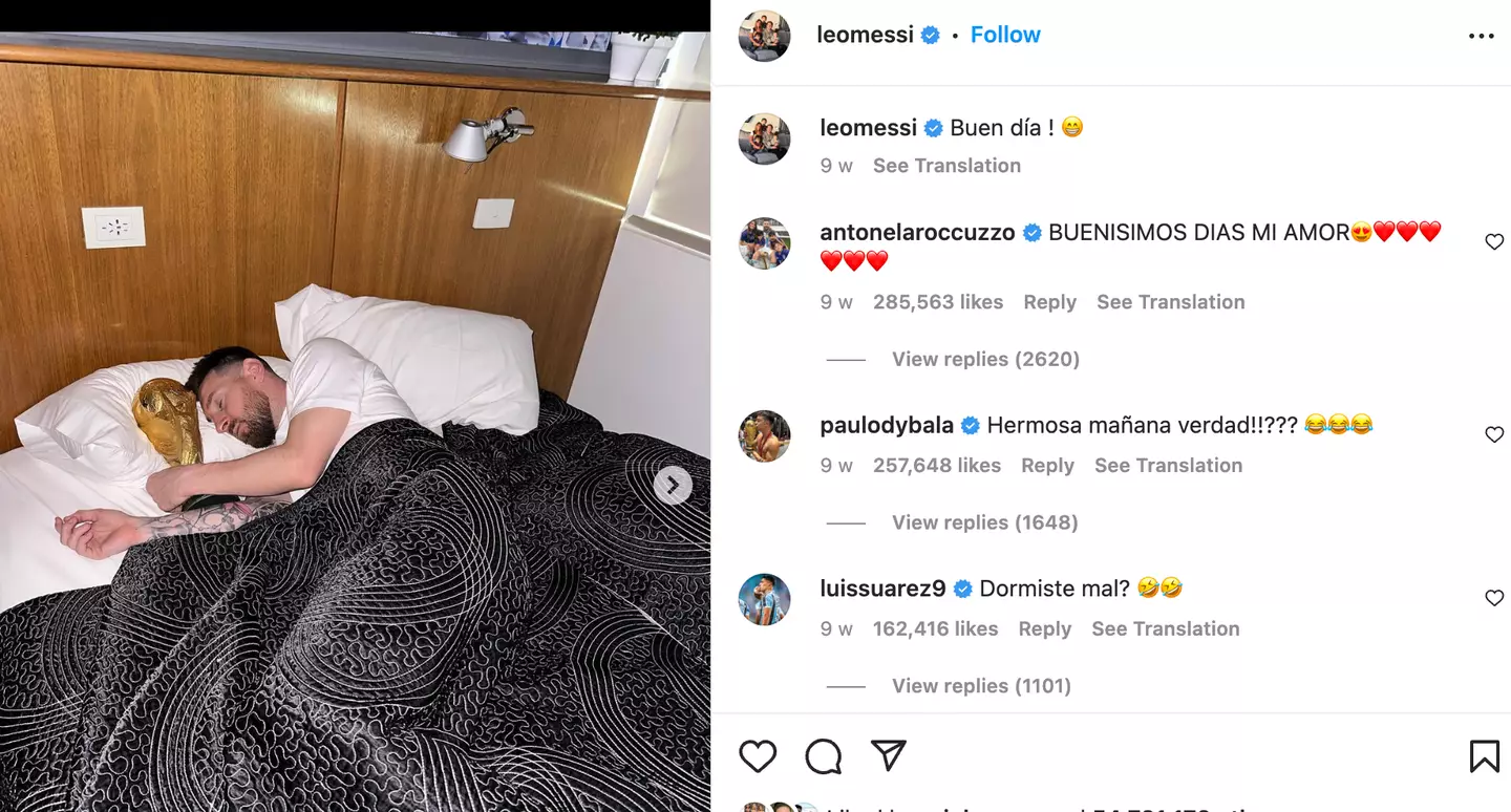 Fans loved seeing Messi's excitement over the world cup.