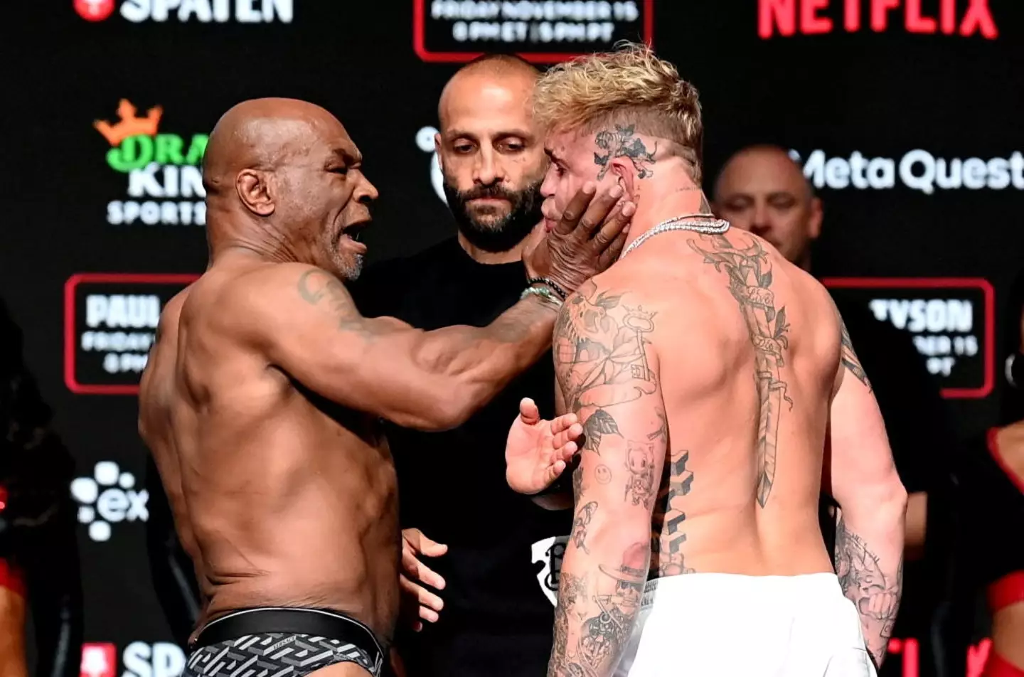 Tyson slapped Paul during a press conference before the game after he stood on his toe with his shoes on (Stephen McCarthy/Sportsfile via Getty Images)