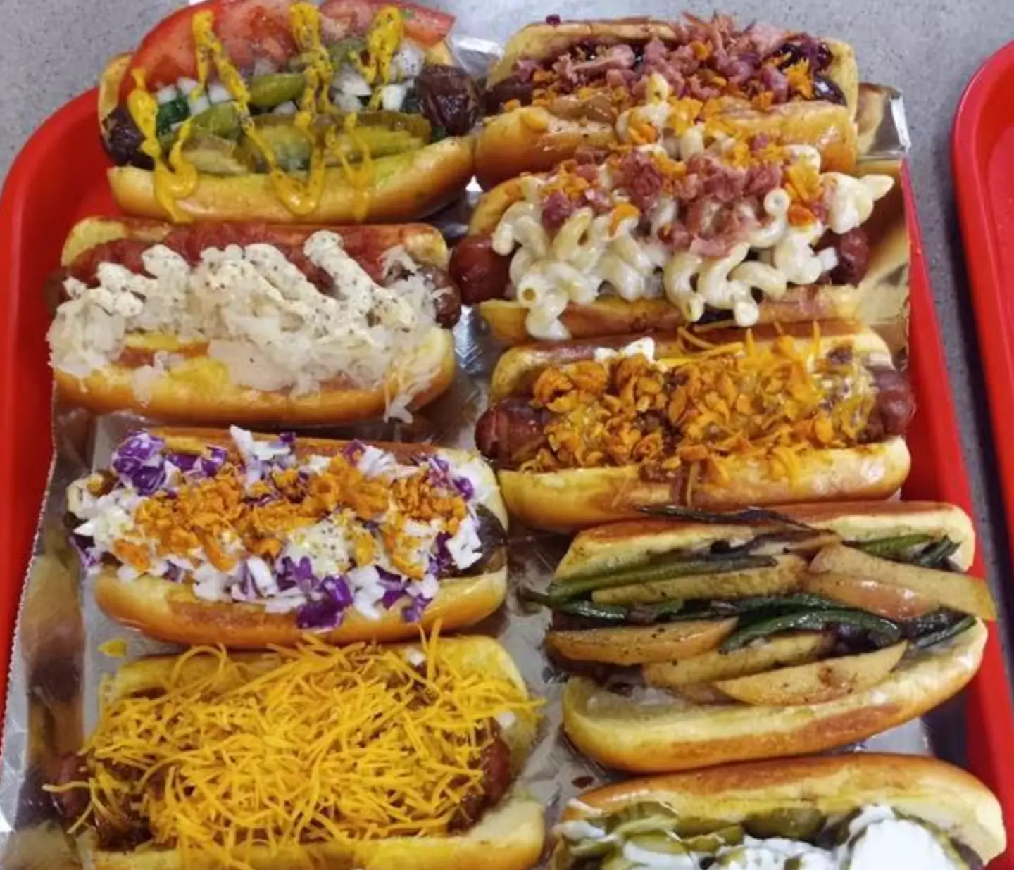 Spirals offers a range of hot dogs with different toppings.