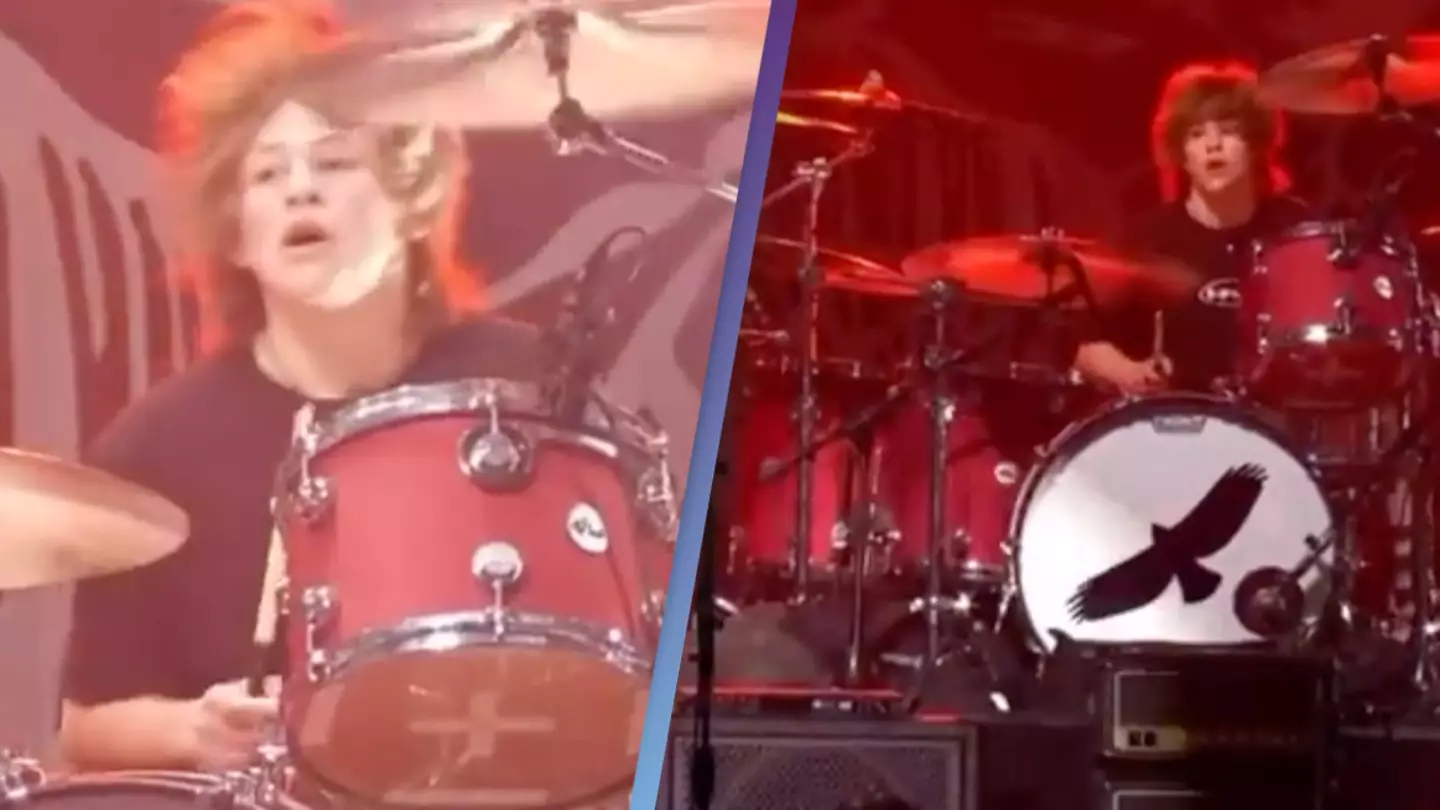 Taylor Hawkins' 16-year-old son plays drums in iconic performance during tribute show