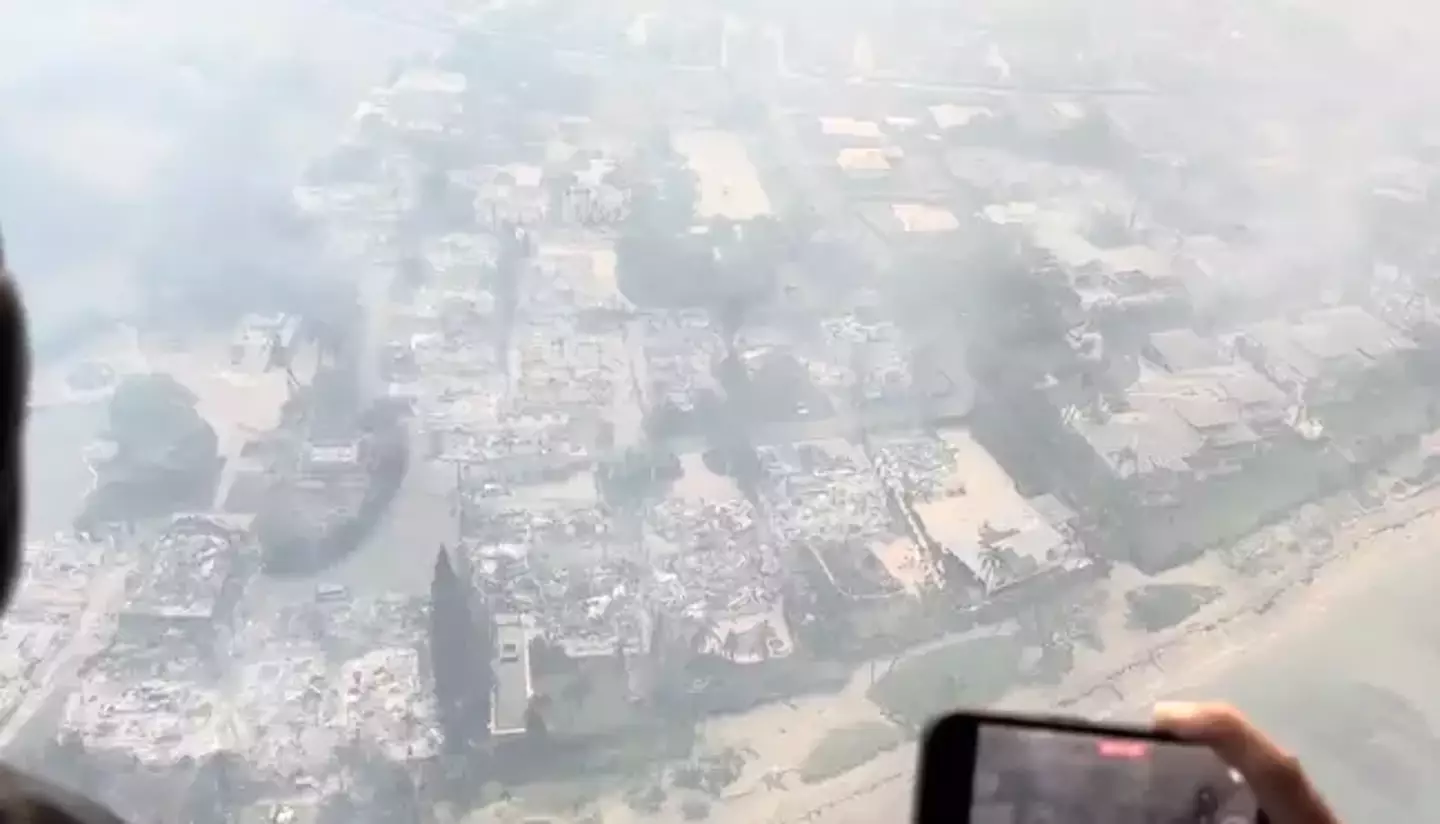 Aerial footage of Lahaina, Maui, showed the scale of devastation from the wildfires.