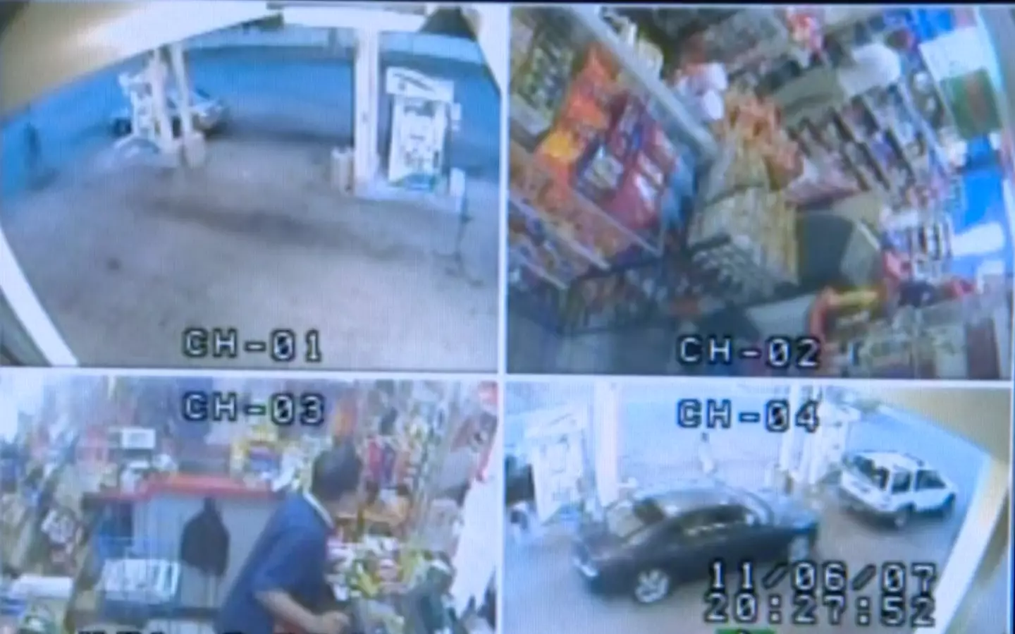 CCTV footage from the murder in 2011.