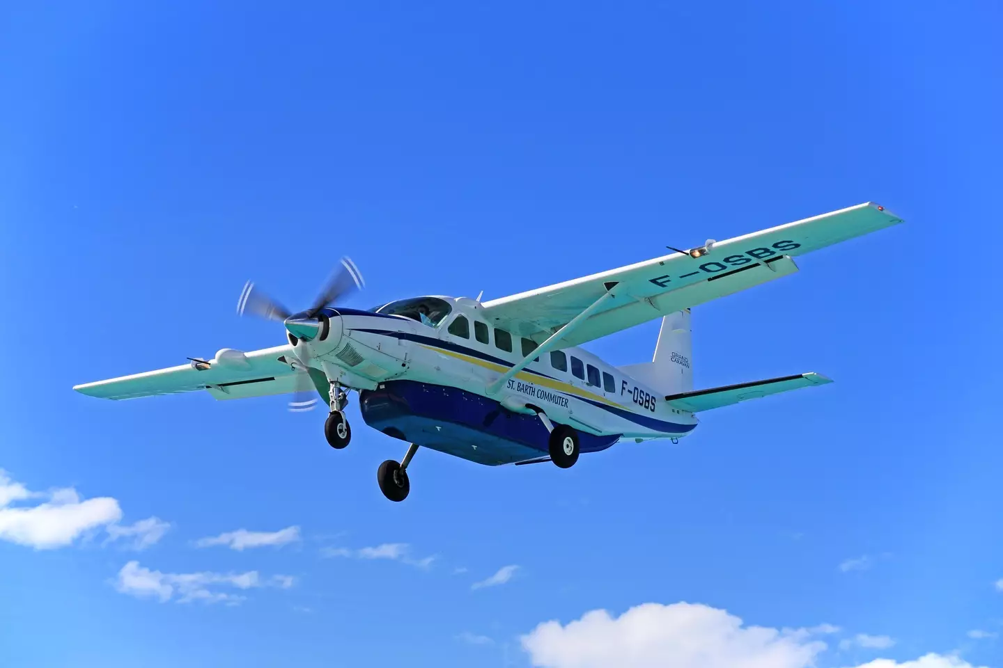 The person was onboard a Cessna Caravan model.