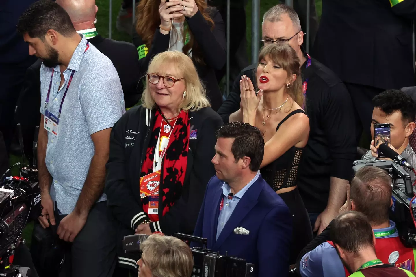 Donna Kelce and Taylor Swift pictured together in 2024 (Rob Carr/Getty Images)
