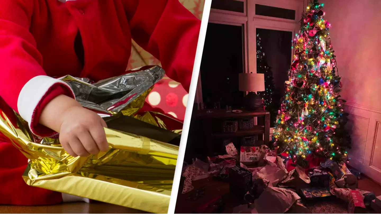 Toddler wakes up at 3am and unwraps every single gift under family's Christmas tree