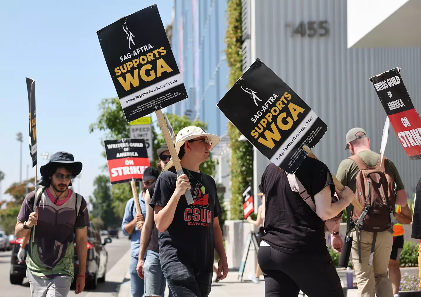 SAG-AFTAR members have joined their writer colleagues from WGA on the picket line.