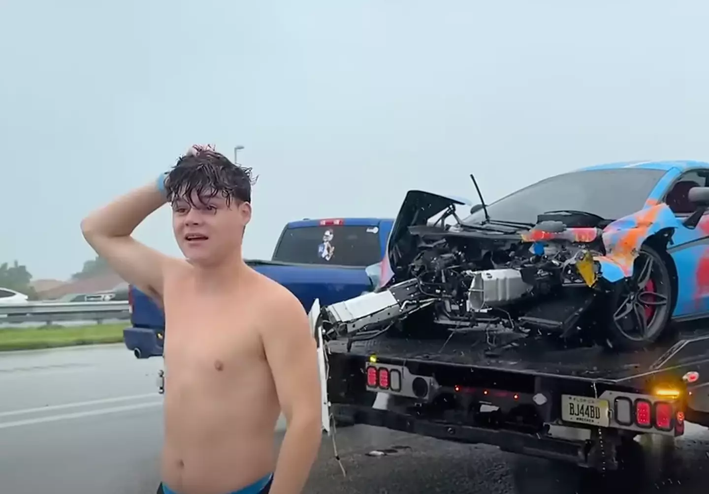 The streamer already turned the crash into a video on YouTube (YouTube/Jack Doherty)