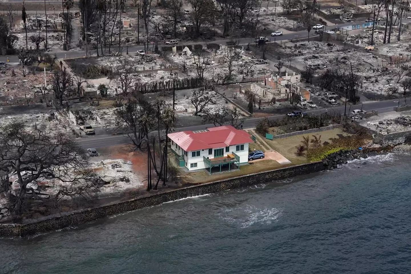 This house was still left standing after the fires in Maui.