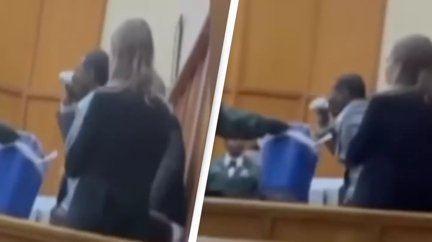 Man downs cup of bleach in courtroom after armed robbery verdict is read