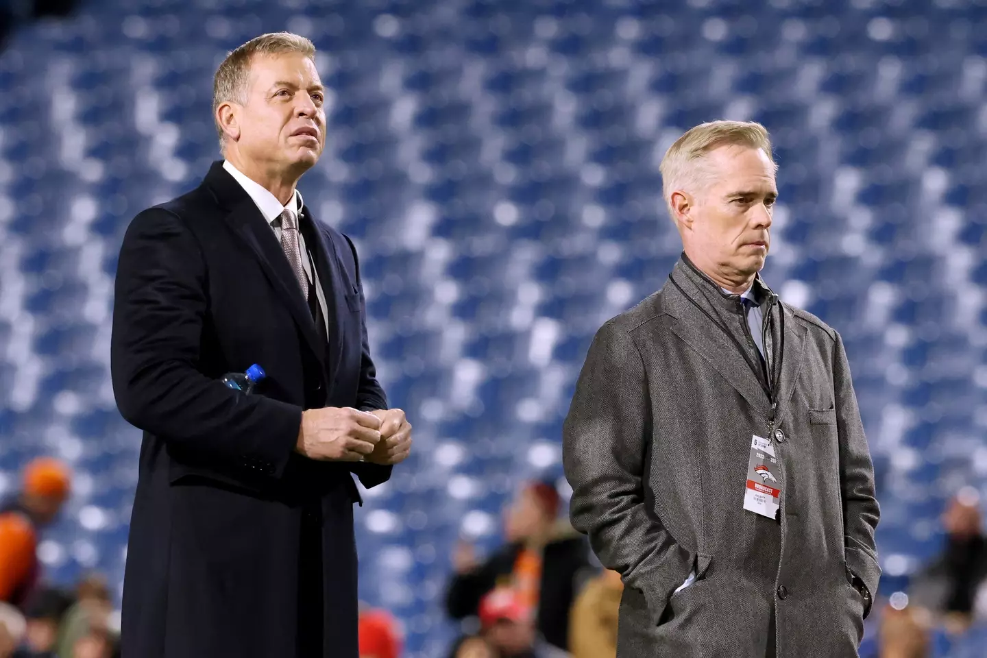 Troy Aikman and Joe Buck were commentating on the Chiefs and Saints game on Monday night(Bryan Bennett/Getty Images)
