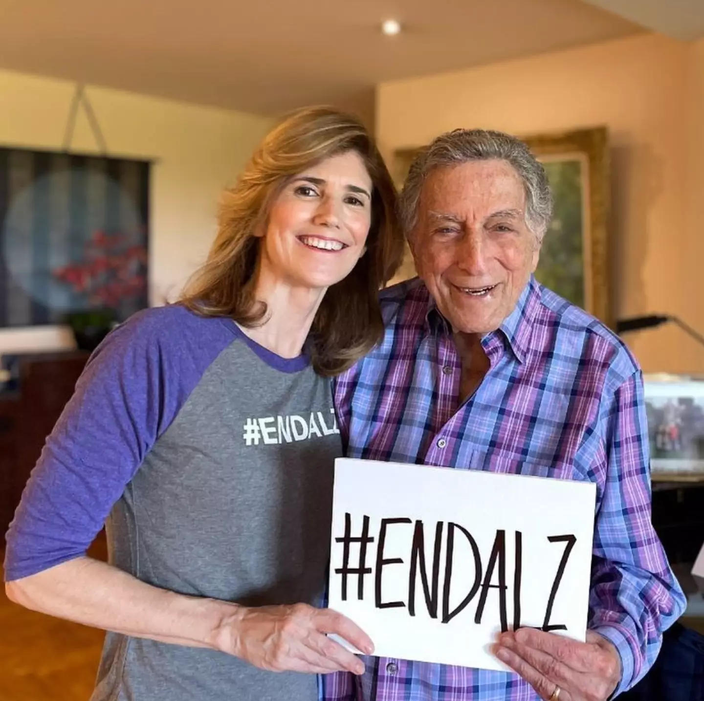 Tony Bennett with his wife Susan raising awareness about Alzheimer's.