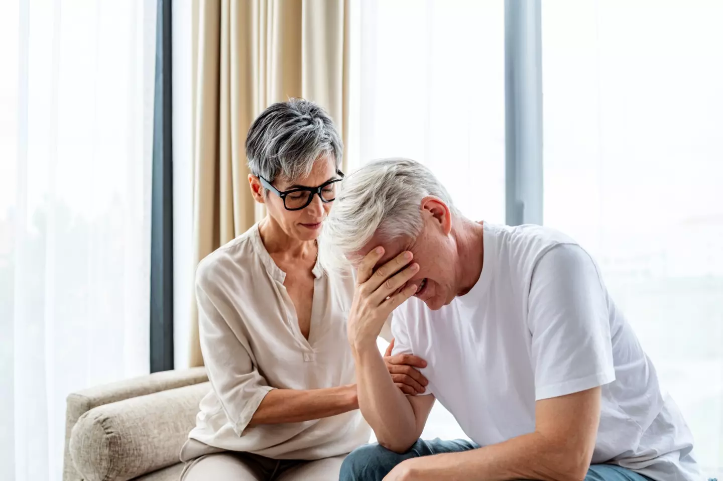 A man and wife (not pictured) initially believed the former was suffering from piles, only to learn it was incurable cancer (Getty Stock Image)