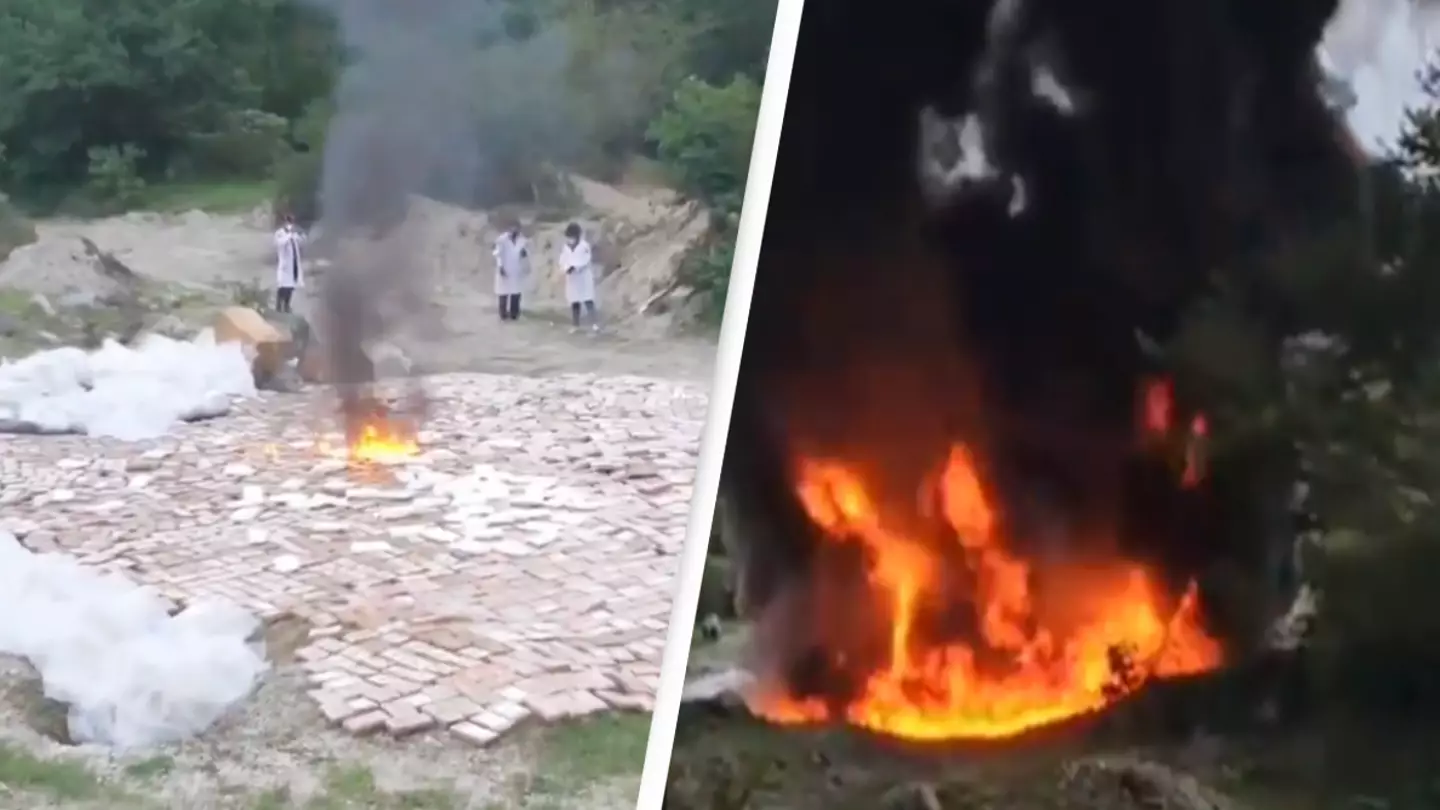 El Salvador authorities burn 2.7-ton pile of cocaine worth $67,000,000