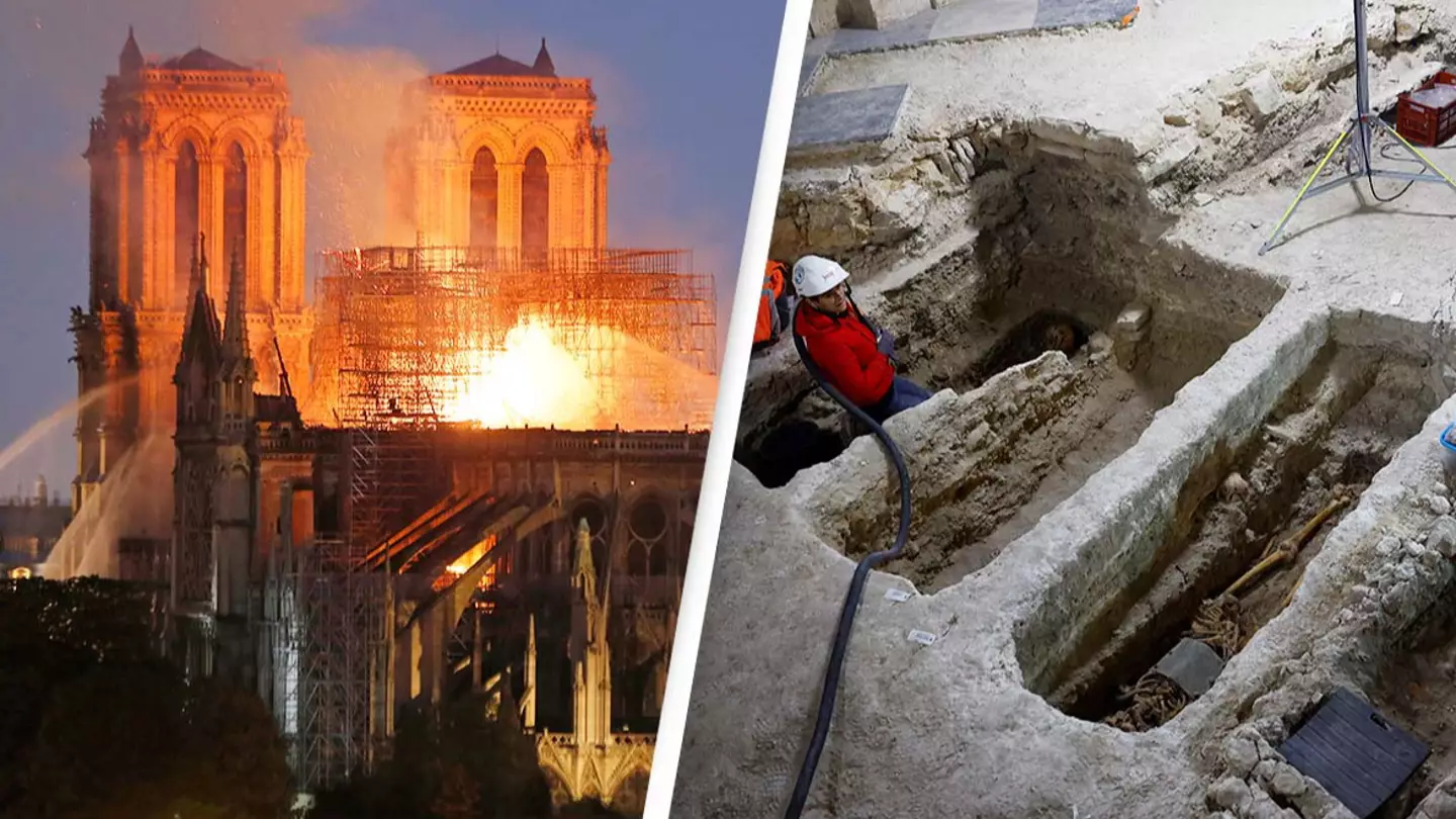 Two mysterious sarcophagi were found below Notre Dame when it burnt down