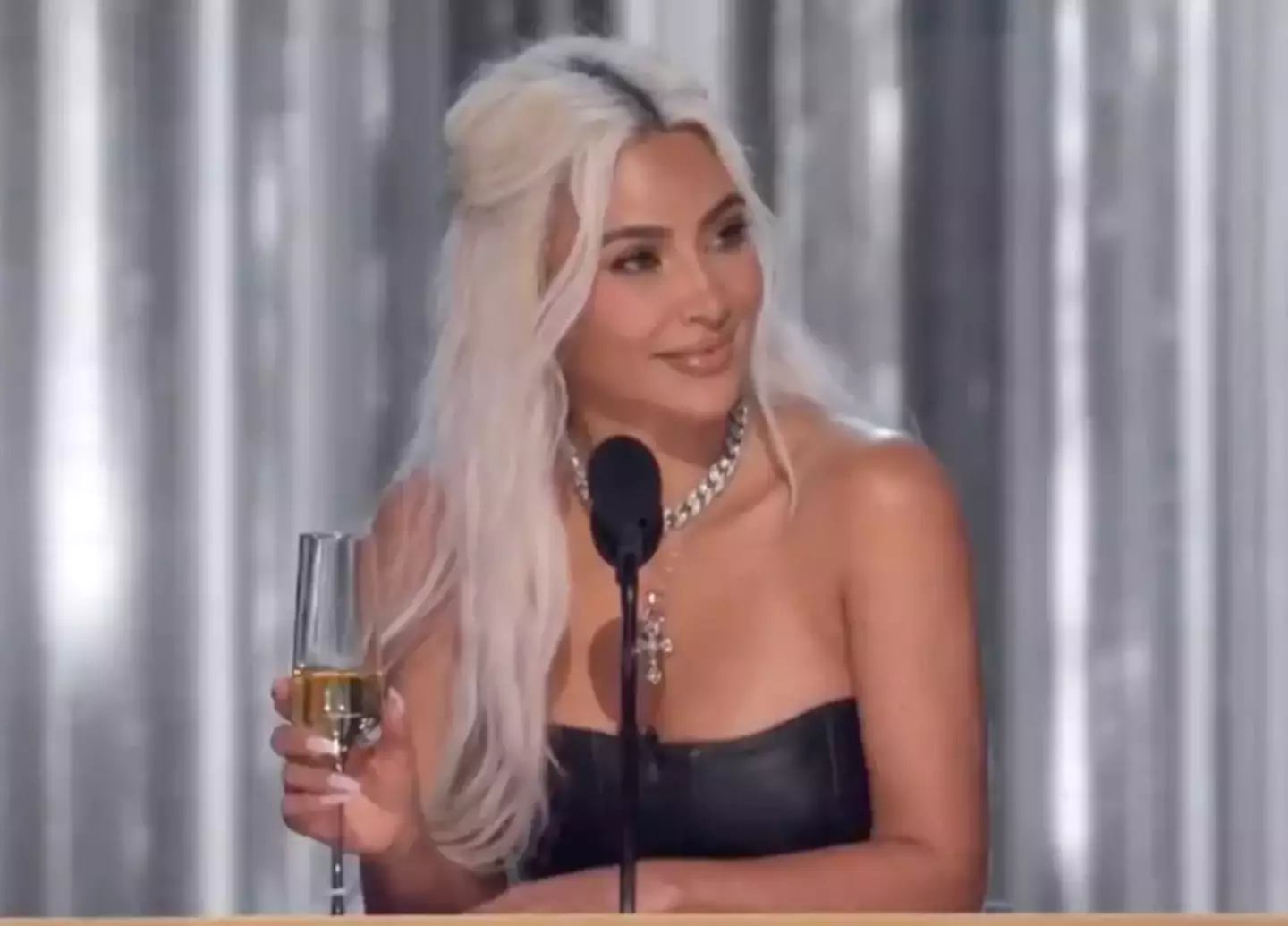 The reality TV star was booed when she took to the stage. (Netflix)