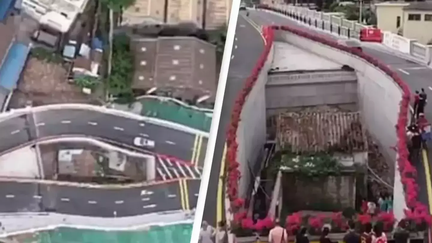 Homeowner refused to sell to Chinese Government resulting in highway being built around house