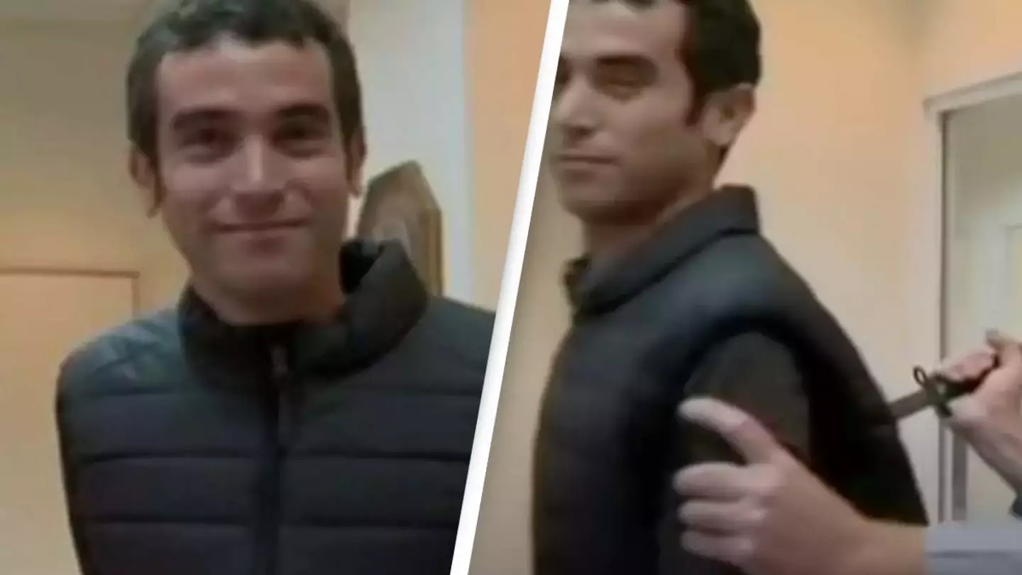 Reporter testing 'knife-proof' vest gets stabbed in the back on TV in disturbing demonstration