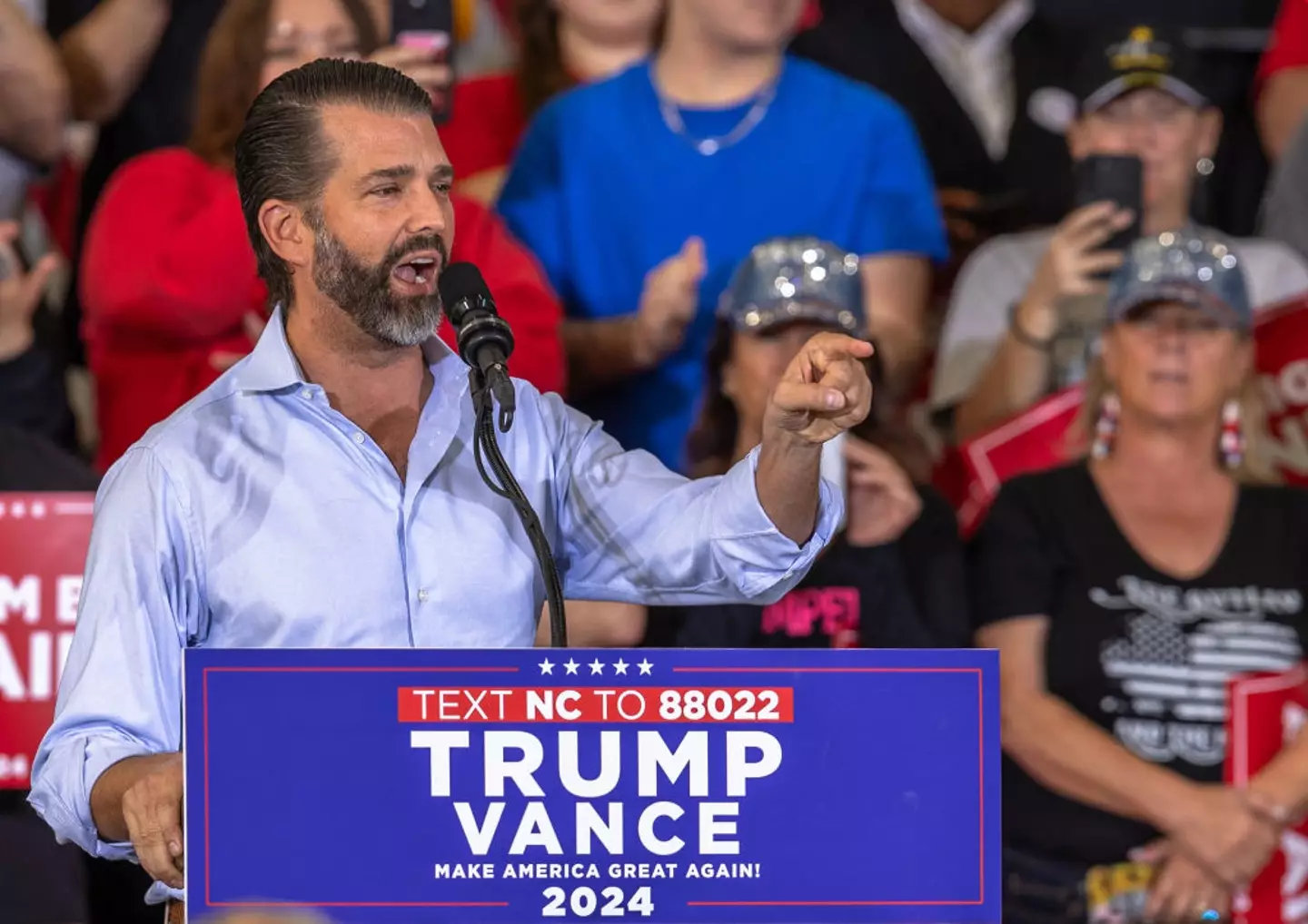 Donald Trump Jr took to Twitter to comment on Biden's cancer diagnosis (GRANT BALDWIN/AFP via Getty Images)