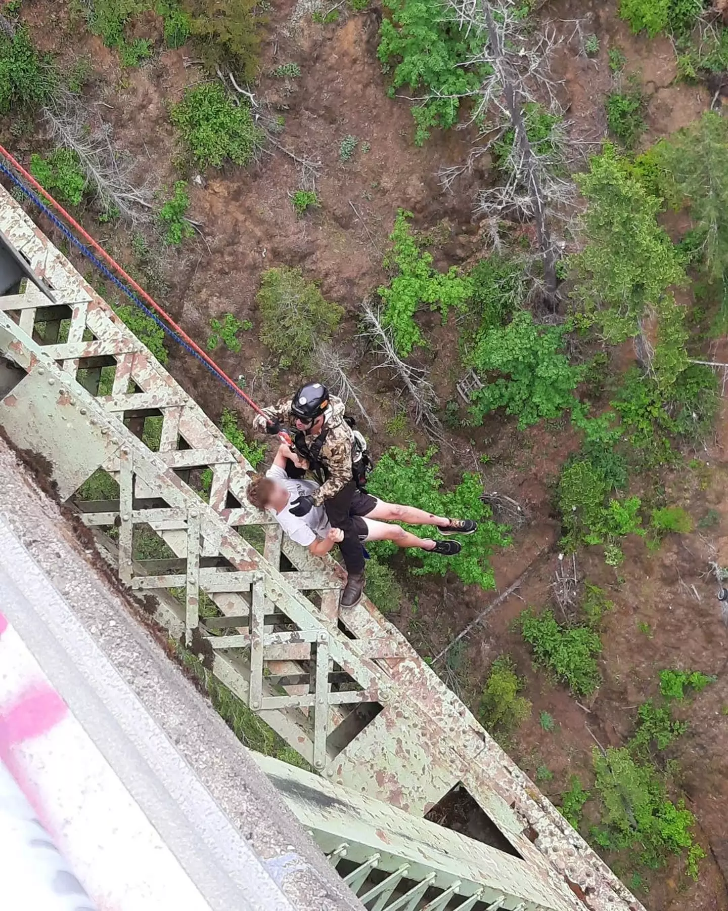 The 19-year-old miraculously survived the fall (Facebook/ Mason County Sheriff's Office)