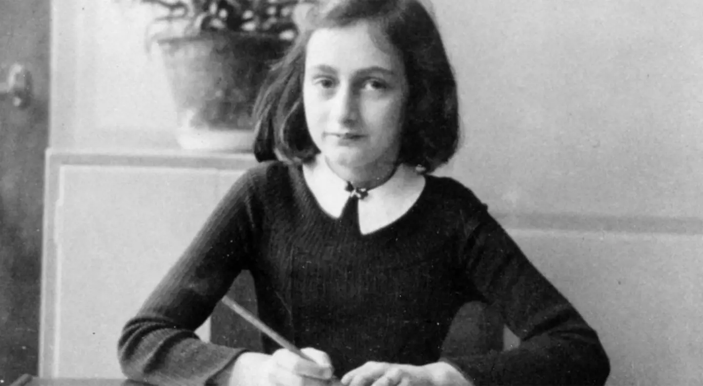 The tasteless joke involved a photograph of the late Anne Frank.