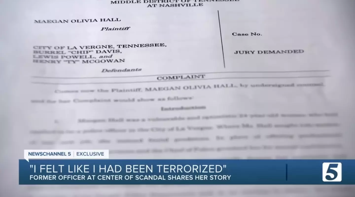 She is suing the city in federal court.