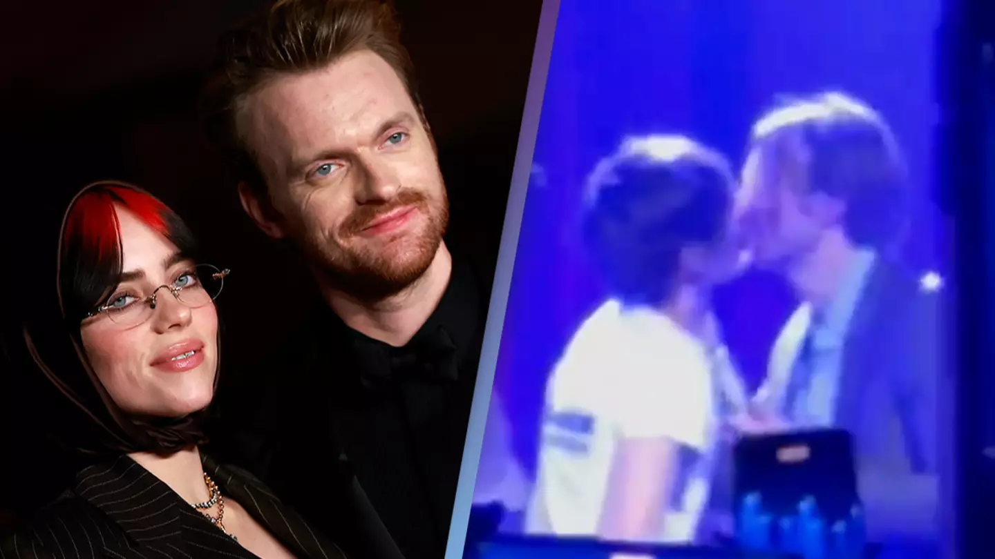 Billie Eilish's brother Finneas accused of queer baiting after kissing man live on stage