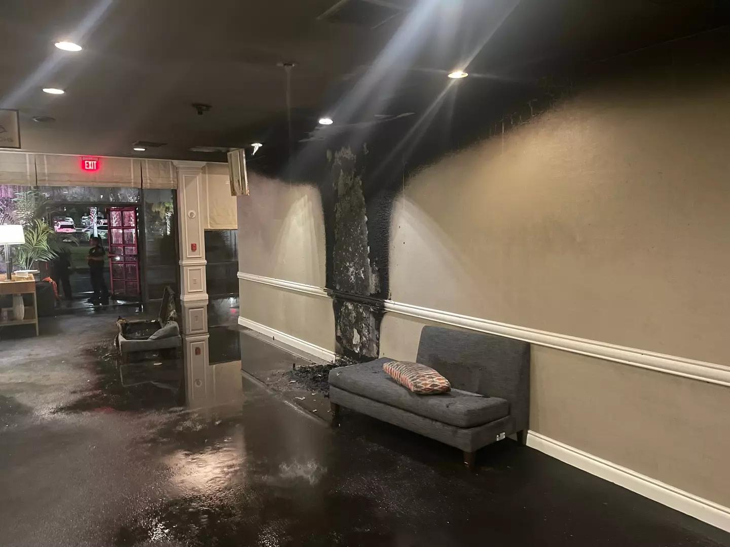 Emergency services were able to evacuate everyone safely from the hotel without injury.