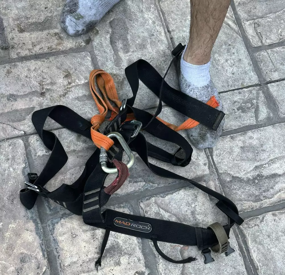 Cesar's family said his harness during the experience.