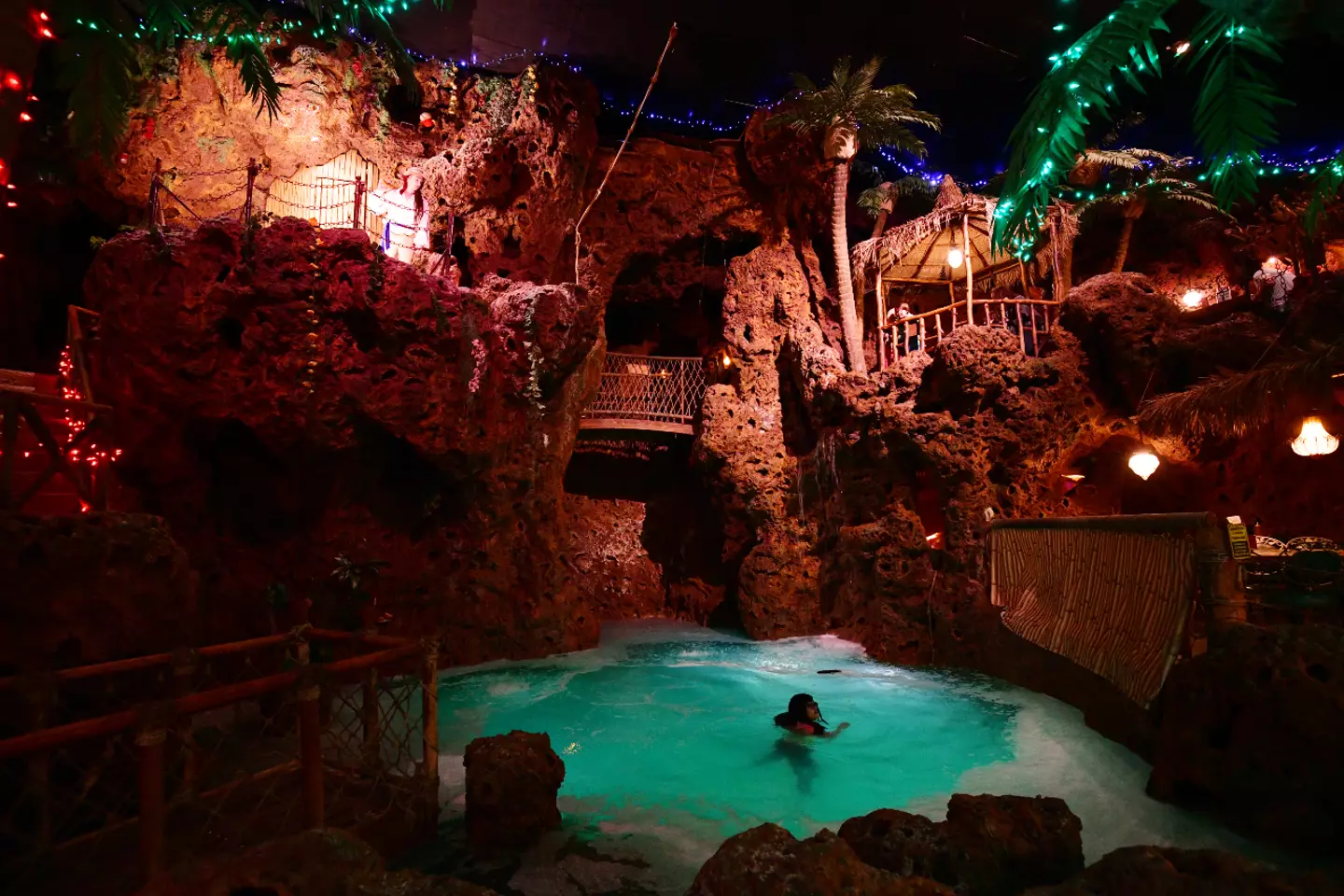 Casa Bonita is known for its gimmicks, including a three-story waterfall.